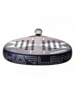 Detalle del marco con logotipo de la pala de pádel Cyclone 12K Harlem