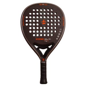 Pala de pádel Iconic de forma híbrida y carbono 3K Black Crown – Sports Equipe