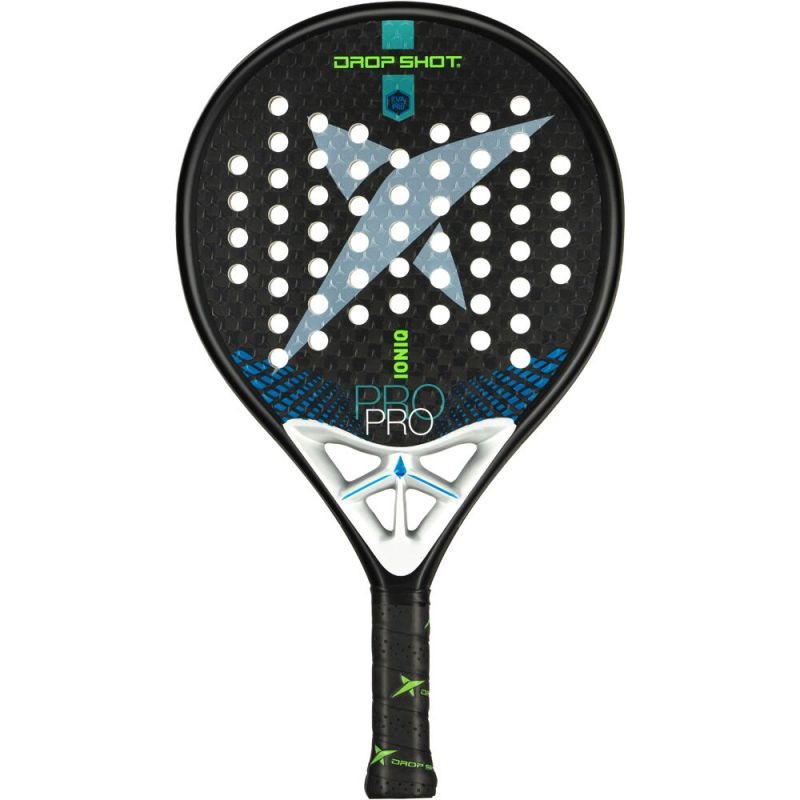 pala-padel-ioniq-12k-drop-shot-sportsequipe Pala de pádel Ioniq 12K negra con corazón blanco Drop Shot – Sports Equipe