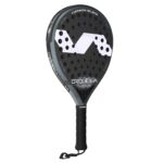 Vista en ángulo de la pala de pádel LW Carbon Black Orquídea Varlion completa