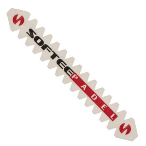 Protector de pala de pádel dentado blanco con logotipo Softee Padel – Sports Equipe