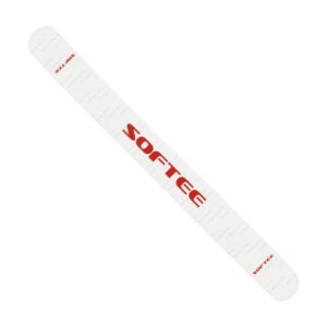 Protector de pala de pádel transparente de puntas redondeadas con logotipo rojo Softee – Sports Equipe