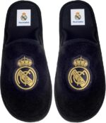 Zapatillas de Casa Real Madrid Oficiales Negro - Suela Pegada