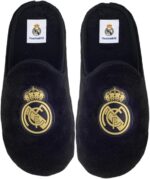 Zapatillas de Casa Real Madrid Oficiales Negro - Suela Vulcanizada