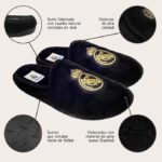 Zapatillas de Casa Real Madrid Oficiales Negro - Suela Vulcanizada - Imagen 3