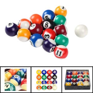 Set de 16 bolas de billar de resina de 57,2 mm con bola blanca – Sports Equipe